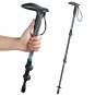 Light Grey_T Handle Carbon Fiber Walking Sticks For Tourism Cane Telescopic Trekking Nordic Walking