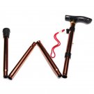 3-Section Brown_Trekking Stick 5-Section Telescopic Folding Trekking Poles Outdoor Camping Ultraligh