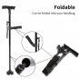 Collapsible_Collapsible Telescopic Folding Cane Elder Cane LED With Alarm Walking Trusty Sticks Elde