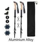 01_Trekking Poles 2pcs Walking Sticks Alpenstock Telescopic Ultralight Premium Aluminium Alloy Adjus