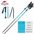 Blue - 2 poles_Naturehike Trekking Pole ST09 Ultralight Folding Hiking Stick Hiking Pole Collapsible