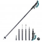 green_Multifunctional compass trekking pole walking stick folding ultra-light outdoor adventurer cam