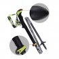 black L_Pioneer Folding Ultralight Quick Lock Trekking Poles Hiking Pole Race Running Outdoor Walkin