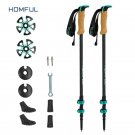 Green_Homful Nordic 195g/pc Trekking poles Walking sticks Alpenstock Telescopic ultralight  Premium 