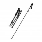 Carbon Fiber Black_TERROR trekking pole carbon fiber folding ultra-light professional outdoor climbi