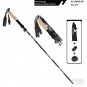Black_Carbon Fiber 5 Section Ultralight Trekking Poles Walking Stick Trail Running Hiking Alpenstock
