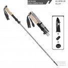 Gray_Carbon Fiber 5 Section Ultralight Trekking Poles Walking Stick Trail Running Hiking Alpenstock 
