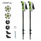 Green_Homful New Nordic Telescopic  Trekking Poles Walking Sticks Alpenstock 7075 Aluminum Ultraligh