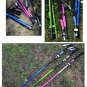 pink Short 2pcs_2pcs Walking Stick Folding 5 sections Trekking Poles Carbon fiber+aluminum alloy Cru