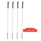 4pcs 9-joints 138cm_White Cane Titanium Retractable Crutch for the Blind Person Telescopic Trekking 
