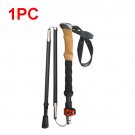 1PC_Super Light Carbon Fiber Trekking Poles Foldable 4-Sections Hiking Sticks Climbing Poles Collaps