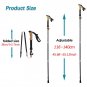 1PC_Super Light Carbon Fiber Trekking Poles Foldable 4-Sections Hiking Sticks Climbing Poles Collaps