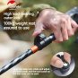 Gray-Small 1pcs_Naturehike 5-Section Trekking Poles Carbon Fiber Collapsible Telescopic Sticks Light