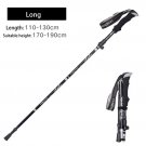 Black long 1PCS_Ultralight Folding Multifunction Trekking Pole Portable Anti Shock Alpenstock Snow W