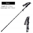 Black short 1PCS_Ultralight Folding Multifunction Trekking Pole Portable Anti Shock Alpenstock Snow 
