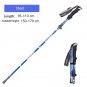 Blue short 1PCS_Ultralight Folding Multifunction Trekking Pole Portable Anti Shock Alpenstock Snow W