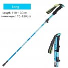 Skyblue long 1PCS_Ultralight Folding Multifunction Trekking Pole Portable Anti Shock Alpenstock Snow