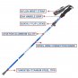 Skyblue long 1PCS_Ultralight Folding Multifunction Trekking Pole Portable Anti Shock Alpenstock Snow