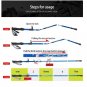 Skyblue short 1PCS_Ultralight Folding Multifunction Trekking Pole Portable Anti Shock Alpenstock Sno