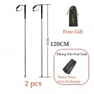 2pcs 120cm_2023 New Carbon Fiber Trekking Pole 5-Section Trekking Pole Carbon Ultralight Portable Ca