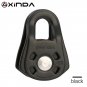 Black_XINDA Professional Small Single Pulley Gear Ball Bearing Mountaineering Rock Climbing Zipline