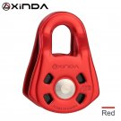 Red_XINDA Professional Small Single Pulley Gear Ball Bearing Mountaineering Rock Climbing Zipline Tr