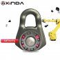 Red_XINDA Professional Small Single Pulley Gear Ball Bearing Mountaineering Rock Climbing Zipline Tr