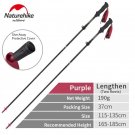 Purple-115-135cm-(2)_Naturehike Outdoor Carbon Fiber Alpenstock 175G Ultralight Foldable 5-sections 