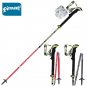 2Pcs Black Short_2 Pack Pioneer Carbon Fiber Trekking Poles Ultralight Folding Collapsible Trail Run