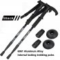 NCS-10 2x Black_NCS-10 Telescopic Trekking Poles T-handle Ultralight Adjustable Nordic Walking Stick
