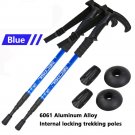 NCS-10 2x Blue_NCS-10 Telescopic Trekking Poles T-handle Ultralight Adjustable Nordic Walking Sticks
