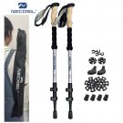 PURPLE_Walking Trekking Poles 2pcs Carbon Fiber Collapsible Telescopic Sticks Lightweight Walking Hi