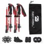 Red_2pcs Trekking Poles Folding Hiking Stick Collapsible Hiking Poles Trekking Stick Walking Poles N