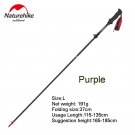 L purple 1PC_Naturehike Carbon Fiber 5 Section Ultralight Trekking Poles Walking Stick Trail Running