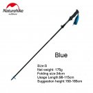 S blue 1PC_Naturehike Carbon Fiber 5 Section Ultralight Trekking Poles Walking Stick Trail Running H