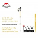 Yellow 100cm_Naturehike Lightweight Carbon Fiber Hiking Pole Telescopic Adjustable Walking Stick Can