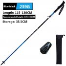 blue black_PIONEER Ultralight Carbon fiber and 7075 aluminum alloy Folding Trekking pole Adjustable 