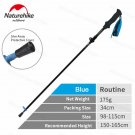 1 Blue-98-115cm_Naturehike Carbon Fibre Trekking Pole 5-Section Foldable 34cm Adjustable High Toughn
