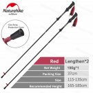 2 Purple-115-135cm_Naturehike Carbon Fibre Trekking Pole 5-Section Foldable 34cm Adjustable High Tou