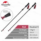 2 Purple-98-115cm_Naturehike Carbon Fibre Trekking Pole 5-Section Foldable 34cm Adjustable High Toug