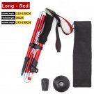 Long-Red_Ultralight Trekking Poles Walking Sticks Hiking Canes Folding Aluminum Walking Pole Walking