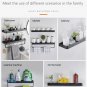 30cm towel rail hook_Bathroom Shelf No Drill Organizer Shower Storage Rack Black Corner Shelves Wall