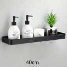 40cm Black_Bathroom Shelf No Drill Organizer Shower Storage Rack Black Corner Shelves Wall Mounted A