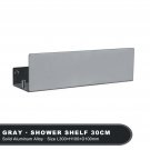 Gray 30cm_Black Bathroom Organizer Shelf With Hooks Aluminum Kitchen Decoration Shelves On Wall Show