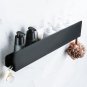 Gray 30cm_Black Bathroom Organizer Shelf With Hooks Aluminum Kitchen Decoration Shelves On Wall Show