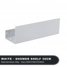 White 30cm_Black Bathroom Organizer Shelf With Hooks Aluminum Kitchen Decoration Shelves On Wall Sho