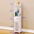2_Bathroom Standing Shelf Storage Floor Cabinet Washbasin Shower Corner Shelf Sundries Storage Rack 