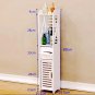 2_Bathroom Standing Shelf Storage Floor Cabinet Washbasin Shower Corner Shelf Sundries Storage Rack