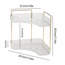 2 Corner Crystal_Bathroom Corner Storage Organizer Shelf Home Makeup Skincare Shampoo Lipstick Table