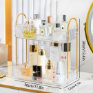 2 Square Crystal_Bathroom Corner Storage Organizer Shelf Home Makeup Skincare Shampoo Lipstick Table